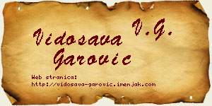 Vidosava Garović vizit kartica